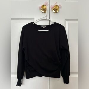 Black, long sleeve, thick material, Brand is Habitual girl.